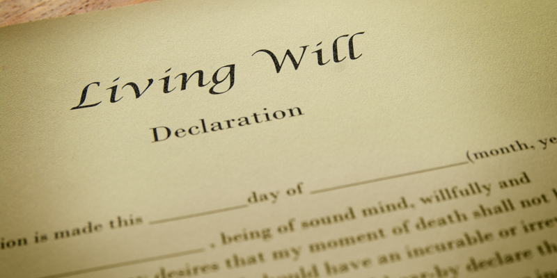 living will is a legal document in which a person lays 