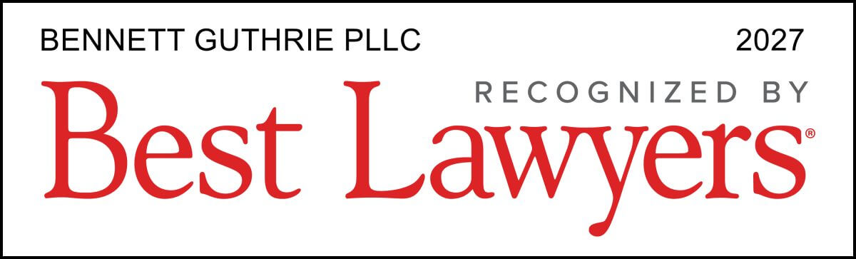 Best Lawyers 2027 logo reading Bennett Guthrie PLLC, Recognized by Best Lawyers.